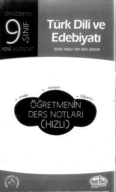 TÜRK DİLİ VE EDEBİYATI ÖĞRETMENİN DERS NOTLARI (HIZLI) Zeta Fotokopi