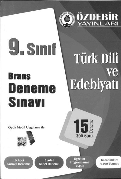 BRANŞ DENEME SINAVI TÜRK DİLİ VE EDEBİYATI 15 DENEME 300 SORU Zeta Fotokopi