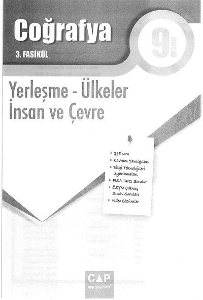 COĞRAFYA 3. FASİKÜL YERLEŞME ÜLKELER İNSAN VE ÇEVRE