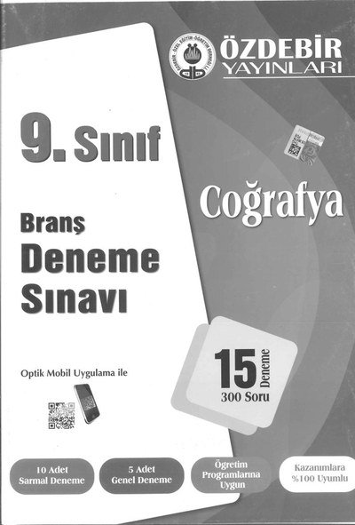 BRANŞ DENEME SINAVI COĞRAFYA 15 DENEME 300 SORU