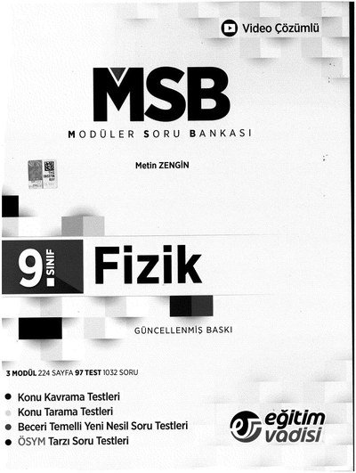 MODÜLER SORU BANKASI FİZİK GÜNCELLENMİŞ BASKI Zeta Fotokopi