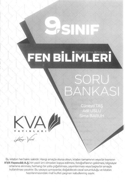 FEN BİLİMLERİ SORU BANKASI Zeta Fotokopi