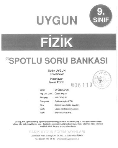 FİZİK SPOTLU SORU BANKASI Zeta Fotokopi