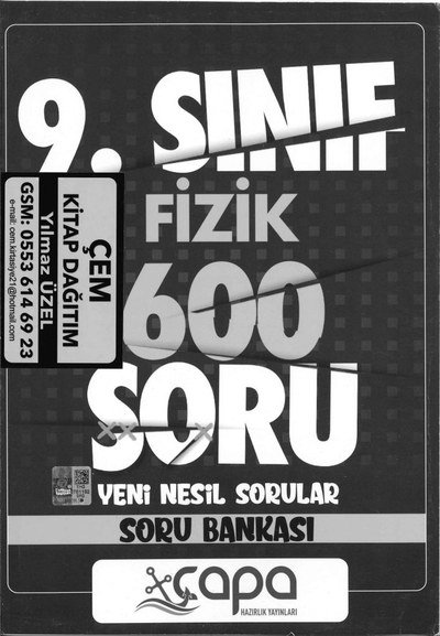 FİZİK 600 SORU YENİ NESİL SORULAR SORU BANKASI