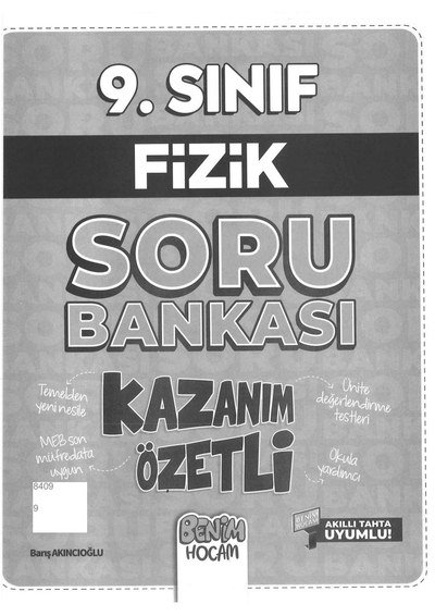 FİZİK SORU BANKASI KAZANIM ÖZETLİ BENİM HOCAM Zeta Fotokopi