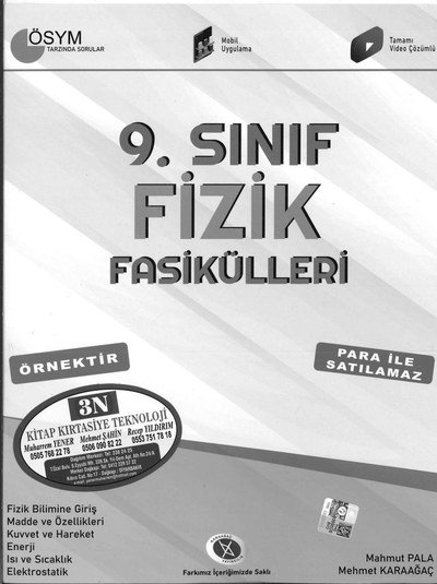 FİZİK FASİKÜLLERİ ÖSYM TARZINDA SORULAR Zeta Fotokopi