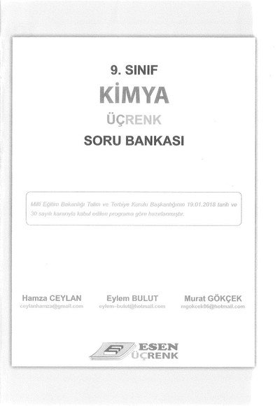 KİMYA ÜÇRENK SORU BANKASI Zeta Fotokopi