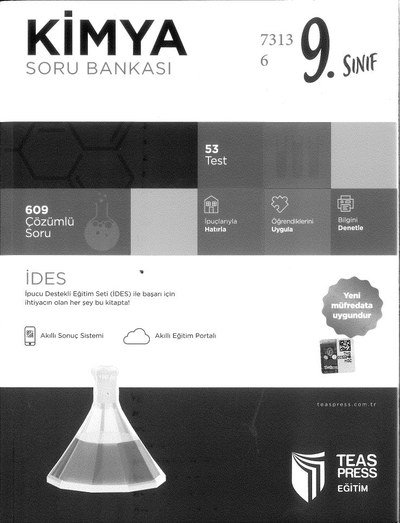 KİMYA SORU BANKASI 609 ÇÖZÜMLÜ SORU Zeta Fotokopi