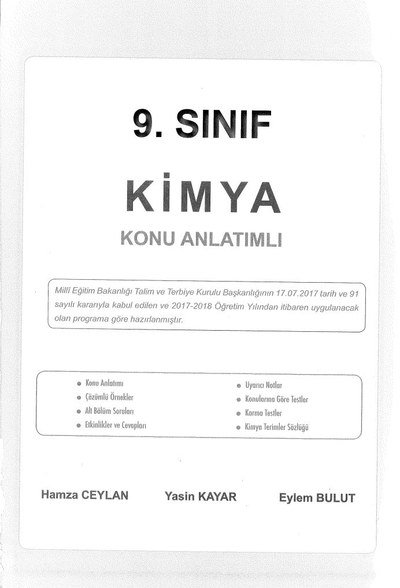 KİMYA KONU ANLATIMLI Zeta Fotokopi