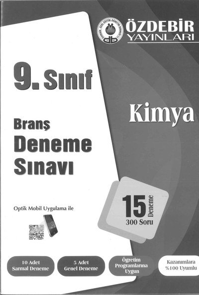 BRANŞ DENEME SINAVI KİMYA 15 DENEME 300 SORU Zeta Fotokopi