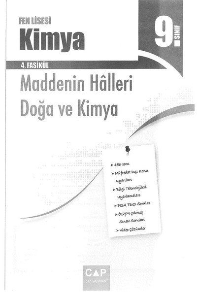 FEN LİSESİ KİMYA 4. FASİKÜL MADDENİN HALLERİ DOĞA VE KİMYA Zeta Fotokopi
