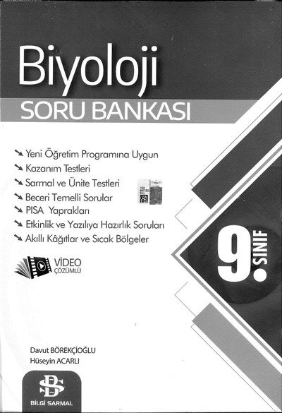 BİYOLOJİ SORU BANKASI VİDEO ÇÖZÜMLÜ Zeta Fotokopi