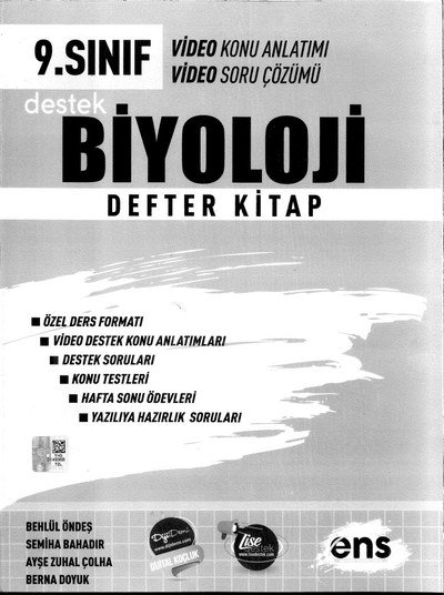 BİYOLOJİ DEFTER KİTAP KONU ANLATIMI SORU ÇÖZÜMÜ Zeta Fotokopi