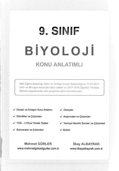 BİYOLOJİ KONU ANLATIMLI Zeta Fotokopi
