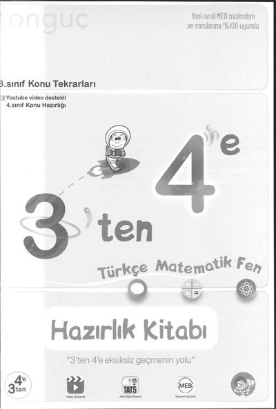 3'TEN 4'E HAZIRLIK KİTABI Zeta Fotokopi