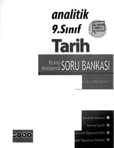 ANALİTİK KONU ANLATIMLI SORU BANKASI TARİH Zeta Fotokopi