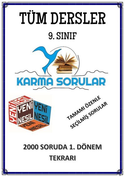 TÜM DERSLER 2000 SORUDA 1. DÖNEM TEKRARI