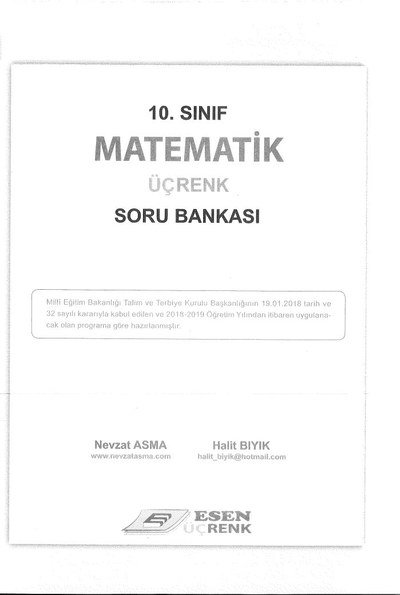 MATEMATİK ÜÇRENK SORU BANKASI Zeta Fotokopi