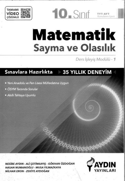MATEMATİK SAYMA VE OLASILIK 35 YILLIK DENEYİM Zeta Fotokopi