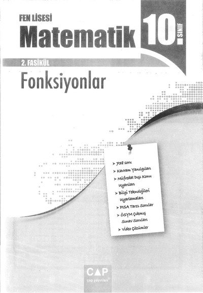 FEN LİSESİ MATEMATİK 2. FASİKÜL FONKSİYONLAR
