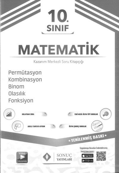 MATEMATİK PERMÜTASYON KOMBİNASYON BİNOM OLASILIK FONKSİYON Zeta Fotokopi