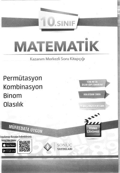 MATEMATİK PERMÜTASYON KOMBİNAYON BİNOM OLASILIK Zeta Fotokopi