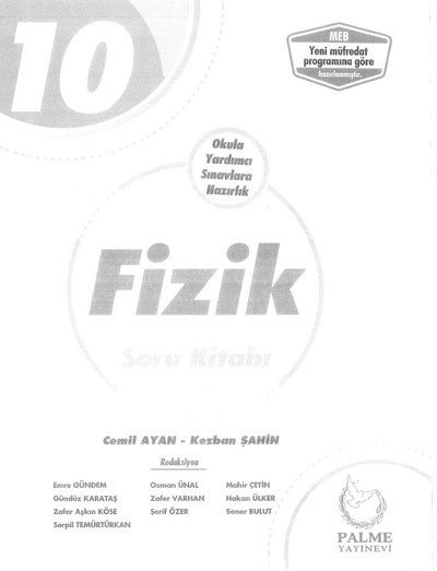 FİZİK SORU KİTABI OKULA YARDIMCI SINAVLARA HAZIRLIK Zeta Fotokopi