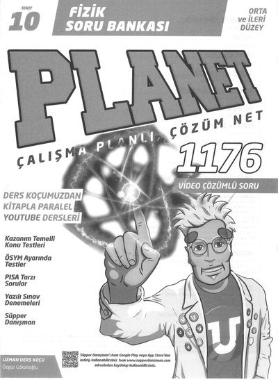 FİZİK SORU BANKASI PLANET ÇALIŞMA PLANLI ÇÖZÜM NET 1176 SORU Zeta Fotokopi
