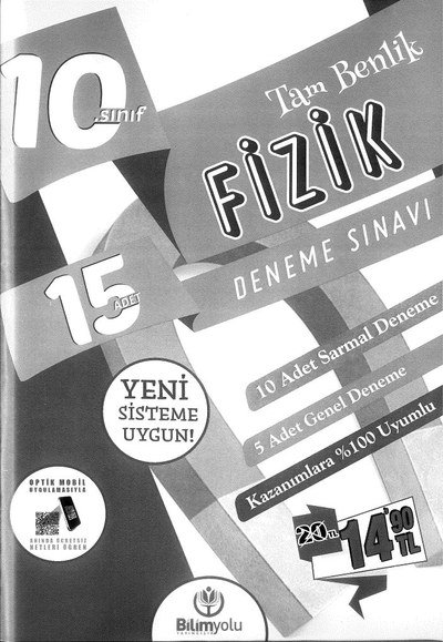 15 ADET DENEME SINAVI FİZİK TAM BENLİK Zeta Fotokopi
