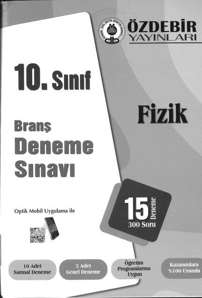 BRANŞ DENEME SINAVI FİZİK 15 DENEME 300 SORU Zeta Fotokopi