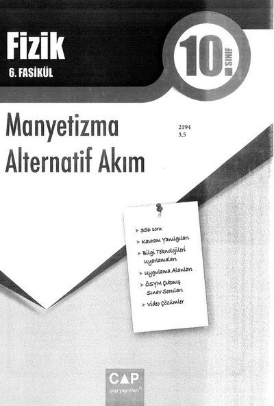 FİZİK 6. FASİKÜL MANYETİZMA ALTERNATİF AKIM Zeta Fotokopi