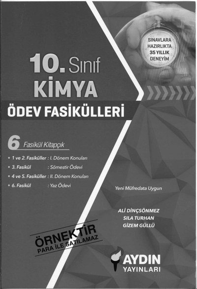 KİMYA ÖDEV FASİKÜLLERİ 6 FASİKÜL KİTAPÇIK Zeta Fotokopi