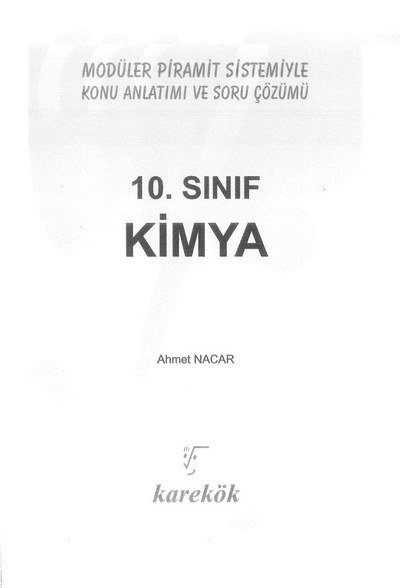 KİMYA MODÜLER PİRAMİT SİSTEMİYLE KONU ANLATIMI VE SORU ÇÖZÜMÜ