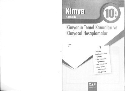 KİMYA 1. FASİKÜL KİMYANIN TEMEL KANUNLARI VE KİMYASAL HESAPLAMALAR Zeta Fotokopi