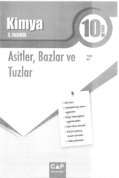 KİMYA 3. FASİKÜL ASİTLER BAZLAR VE TUZLAR Zeta Fotokopi