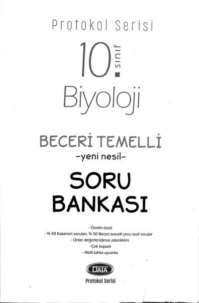 BİYOLOJİ BECERİ TEMELLİ SORU BANKASI Zeta Fotokopi