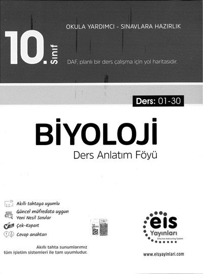 BİYOLOJİ DERS ANLATIM FÖYÜ