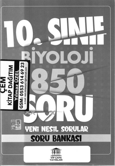 BİYOLOJİ 850 SORU YENİ NESİL SORULAR SORU BANKASI Zeta Fotokopi