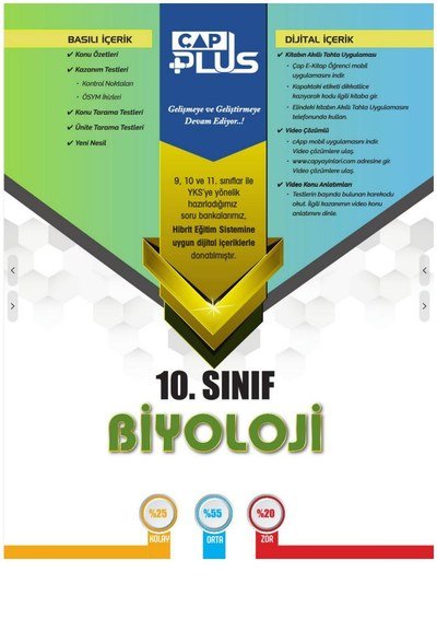 BİYOLOJİ SORU BANKASI Zeta Fotokopi