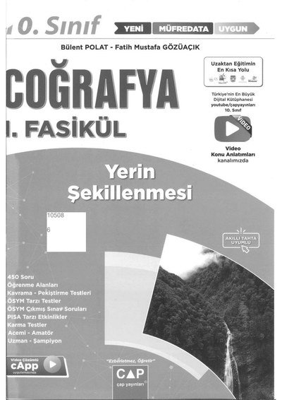 COĞRAFYA 1. FASİKÜL YERİN ŞEKİLLENMESİ Zeta Fotokopi