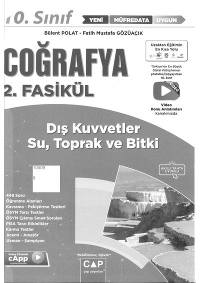 COĞRAFYA 2. FASİKÜL DIŞ KUVVETLER SU TOPRAK VE BİTKİ Zeta Fotokopi