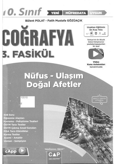 COĞRAFYA 3. FASİKÜL NÜFUS ULAŞIM DOĞAL AFETLER Zeta Fotokopi