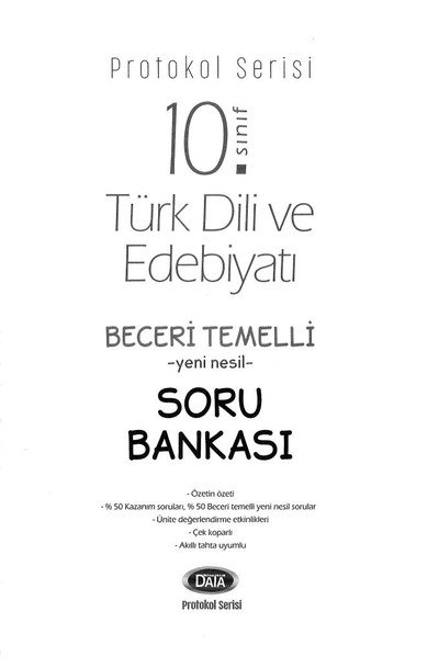 TÜRK DİLİ VE EDEBİYATI BECERİ TEMELLİ YENİ NESİL SORU BANKASI