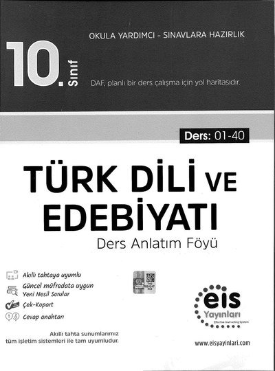 TÜRK DİLİ VE EDEBİYATI DERS ANLATIM FÖYÜ