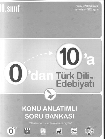 0'DAN 10'A TÜRK DİLİ VE EDEBİYATI KONU ANLATIMLI SORU BANKASI