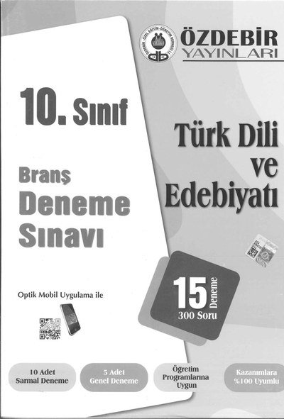 BRANŞ DENEME SINAVI TÜRK DİLİ VE EDEBİYATI 15 DENEME 300 SORU Zeta Fotokopi