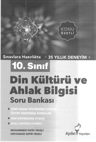 DİN KÜLTÜRÜ VE AHLAK BİLGİSİ SORU BANKASI Zeta Fotokopi