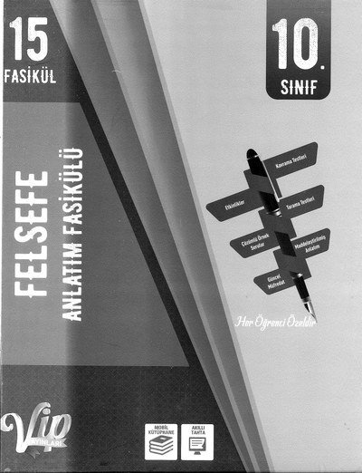 FELSEFE ANLATIM FASİKÜLÜ 15 FASİKÜL Zeta Fotokopi