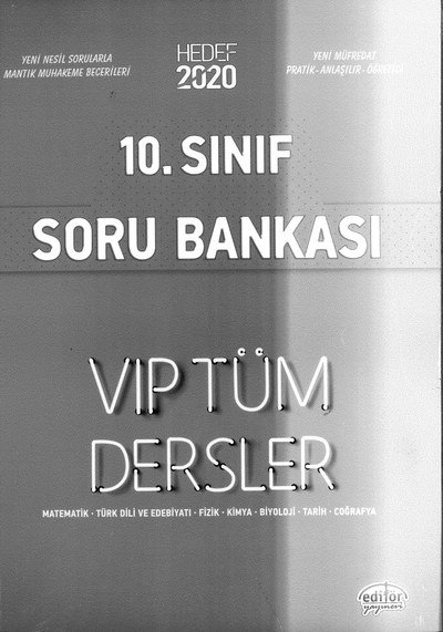 SORU BANKASI VIP TÜM DERSLER
