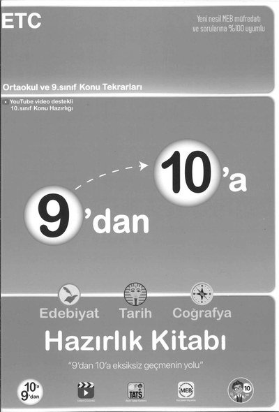 9'DAN 10'A HAZIRLIK KİTABI ETC Zeta Fotokopi